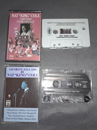 Nat King Cole Favorite Ballads Cassette 1982 & Christmas Is For Children Lot 2 - Image 1