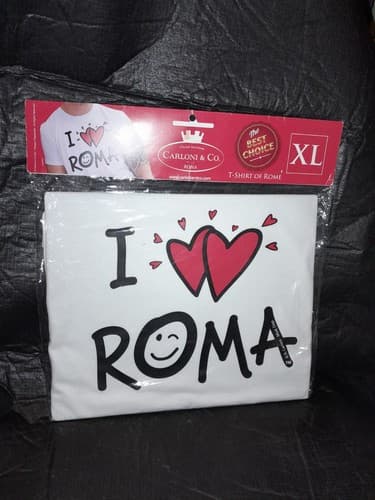 I love Roma I Heart Roma T-shirt Of Rome White Size XL XLarge Crew Neck NEW - Image 1