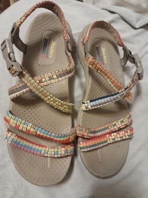 Skechers Reggae Outdoor Lifestyle Sandals Multicolor Beach Women's Size 11 - Image 1