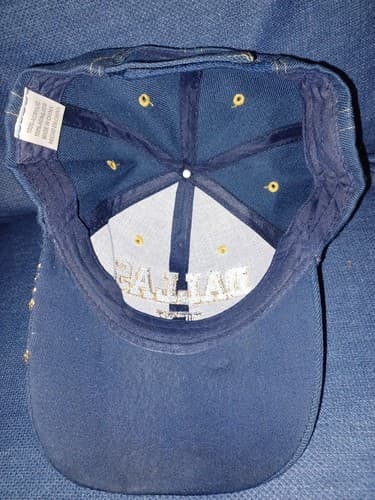 Dallas Tx Blue Denim Hat Gold Embroider Baseball Cap Adjustable - Thumbnail 4