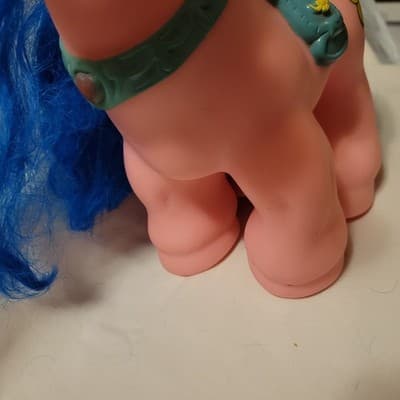 Vintage 1980s Coleco Cabbage Patch Kids Show Pony Pink Body Blue Hair & Saddle - Thumbnail 5