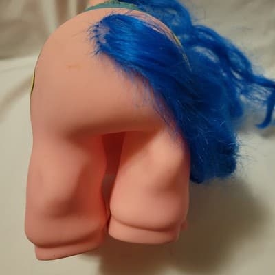 Vintage 1980s Coleco Cabbage Patch Kids Show Pony Pink Body Blue Hair & Saddle - Thumbnail 14