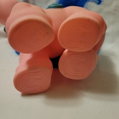 Vintage 1980s Coleco Cabbage Patch Kids Show Pony Pink Body Blue Hair & Saddle - Thumbnail 13