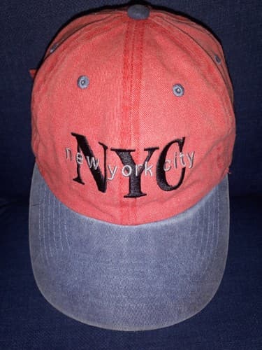 Newhattan Baseball Cap Adult NYC New York City Red Blue Clasp Closure - Thumbnail 2