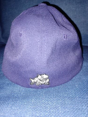 TCU Horned Frogs Embroidered 2 tone Purple & Gray Baseball Hat Cap Zephyr M/L - Thumbnail 3