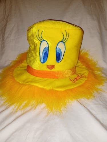 Tweety Bird Six Flags Fun Fur Top Hat Yellow Adult - Image 1