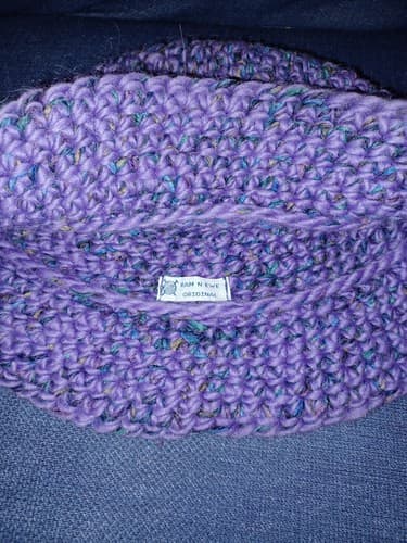 Ram N Ewe Original Knit Knitted Hat Cap Purple Adult - Thumbnail 2
