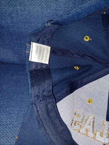 Dallas Tx Blue Denim Hat Gold Embroider Baseball Cap Adjustable - Thumbnail 5