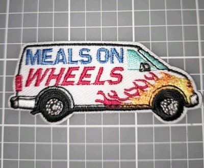Meals On Wheels Patch Badge Girl & Boys Scouts Cub Fun Patch 1.25"×3" New - Image 1