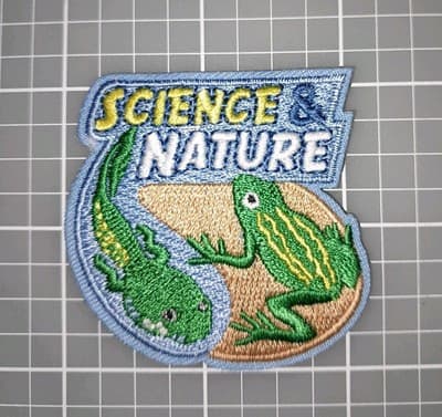 Science & Nature Patch Badge Girl & Boys Scouts Cub Fun Patch 2"×2.25" New - Image 1