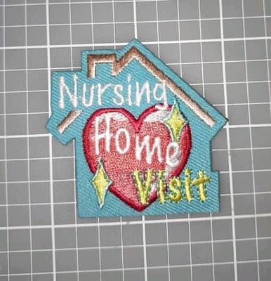 Nursing Home Visit Tour Patch Badge Girl & Boys Scouts Cub Fun Patch 2"×2" - Image 1