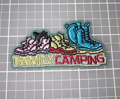 Family Camping Patch Badge Girl & Boys Scouts Cub Fun Patch 1.5"×3" New - Image 1