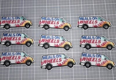 Meals On Wheels Patch Badge Girl & Boys Scouts Cub Fun Patch 1.25"×3" New - Thumbnail 3