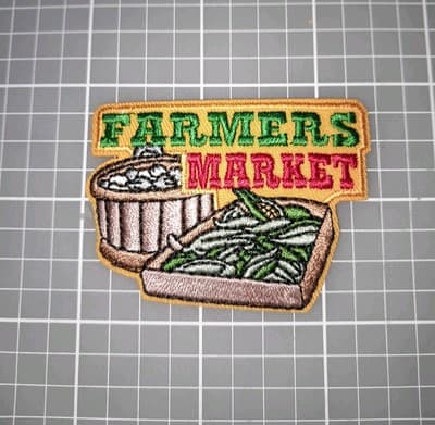 Farmers Market GSA Patch Badge Girl & Boys Scouts Cub Fun Patch 1.75"×2.25" - Thumbnail 2