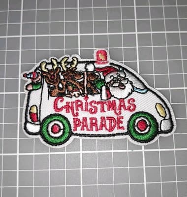 Christmas Parade Holiday Patch Badge Girl & Boys Scouts Cub Fun Patch 1.75"×2.5" - Image 1
