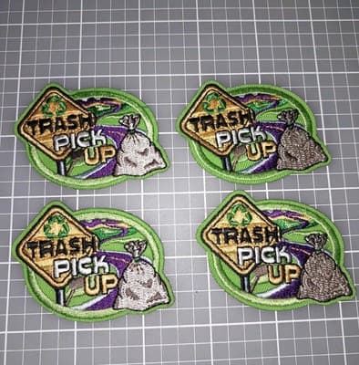 Trash Pick Up Patch Badge Girl & Boys Scouts Cub Fun Patch 1.75"×2.5" New - Thumbnail 3