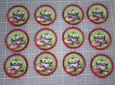 Holiday Baking Pastry Pie Badge Girl & Boys Scouts Cub Fun Patch 2"×2" New - Thumbnail 3