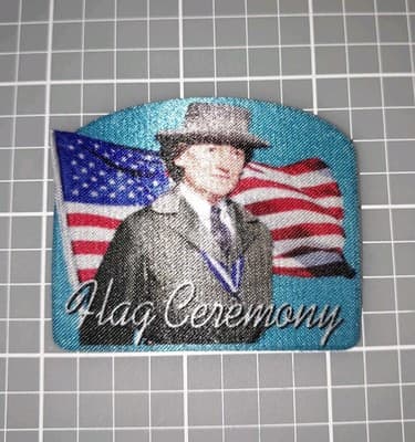 Flag Ceremony GSA Patch Badge Girl Scouts Cub Fun Patch 2"×2.25" NEW - Image 1