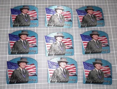 Flag Ceremony GSA Patch Badge Girl Scouts Cub Fun Patch 2"×2.25" NEW - Thumbnail 3