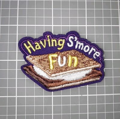 Having S'more Fun Patch Badge Girl & Boys Scouts Cub Fun Patch 1.75"×2.5" New - Image 1