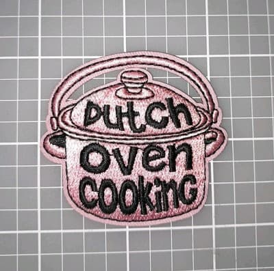 Dutch Oven Cooking Patch Badge Girl & Boys Scouts Cub Fun Patch 2"×2.25" New - Image 1