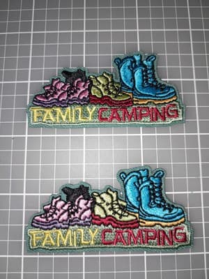 Family Camping Badge Girl & Boys Scouts Cub Fun Patch 1.75"×2.75" New - Thumbnail 3