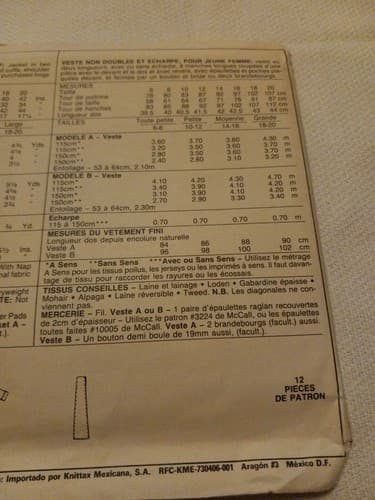 Vintage McCall’s 3944 Sewing Pattern Size Small Petite Easy Oversized Jacket 80s - Thumbnail 5