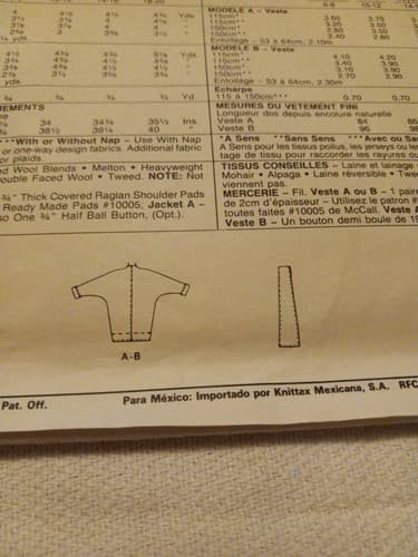 Vintage McCall’s 3944 Sewing Pattern Size Small Petite Easy Oversized Jacket 80s - Thumbnail 3