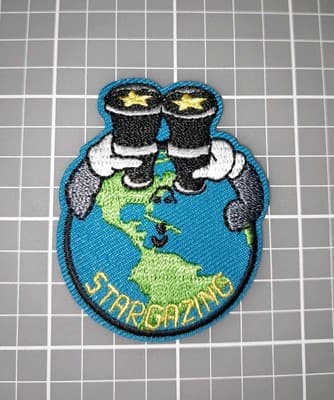 Stargazing Patch Badge Girl & Boys Scouts Cub Fun Patch 2"×1.75" New - Image 1