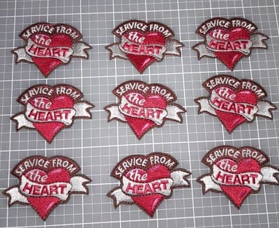 Service From The Heart Patch Badge Girl & Boys Scouts Cub Fun Patch 1.75"×2.25" - Thumbnail 4