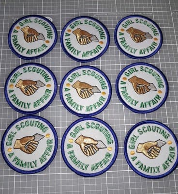 Girl Scout GSA Girl Scouting A Family Affair Patch Fun Patch 2.5"×2.5" New - Thumbnail 3