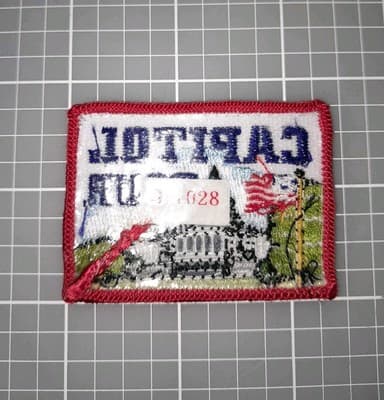 Capital TOUR State Fun Patch Crests Badges Girls Boys Scouts 1.75"×2.25" New - Thumbnail 2