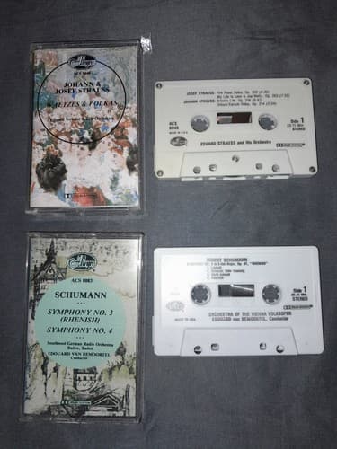 Schumann Symphony No 3, 4, an Johann & Josef Strauss WALTZ & POLKAS Cassette - Image 1