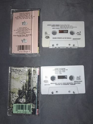 Schumann Symphony No 3, 4, an Johann & Josef Strauss WALTZ & POLKAS Cassette - Thumbnail 2