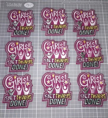 Girls Get Things Done Patch Badge Girl Power Girl Scouts Fun Patch 2.25"×2" New - Thumbnail 4