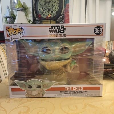 Funko Pop! Star Wars The Child #369 10″ Jumbo The Mandalorian Grogu Bobble-Head - Thumbnail 10