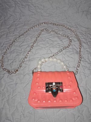 MOSSTY Mini Jelly Purse Candy Color Flap Crossbody Light Coral Tangerine Orange - Image 1