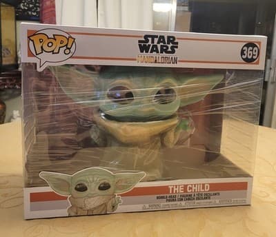 Funko Pop! Star Wars The Child #369 10″ Jumbo The Mandalorian Grogu Bobble-Head - Thumbnail 2