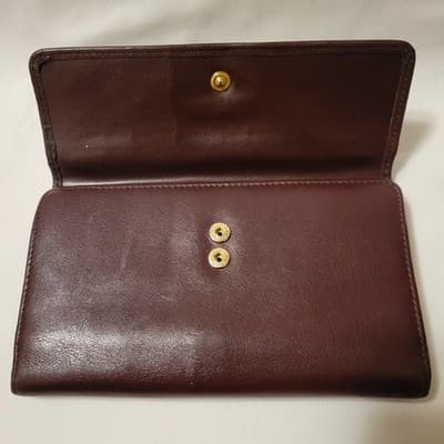 Vintage Italian Brown Leather Wallet Horsebit Buckle Fiocchi Italy - Thumbnail 3