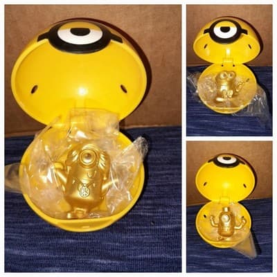 McDonalds Minions Toys Gold Golden Mini Figures Lot of 3 Despicable Me Bundle - Image 1