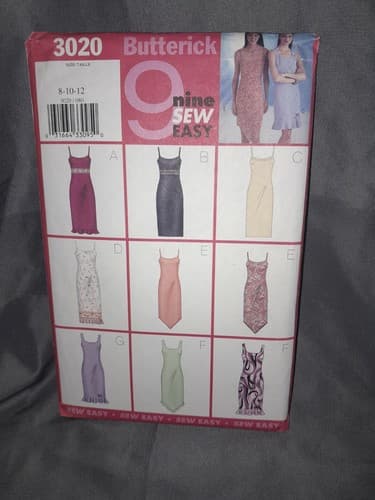 Vintage Butterick 3020 Sewing Pattern Nine Easy Sew Misses Petite Dresses 1980s - Image 1