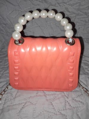MOSSTY Mini Jelly Purse Candy Color Flap Crossbody Light Coral Tangerine Orange - Thumbnail 3
