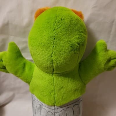 Sesame Street Oscar the Grouch Plush Toy Green Muppet Trash Can No Tag - Thumbnail 8