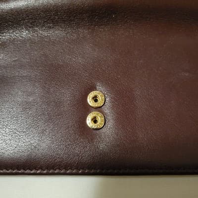 Vintage Italian Brown Leather Wallet Horsebit Buckle Fiocchi Italy - Thumbnail 7