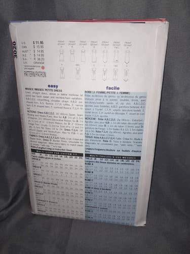 Vintage Butterick 3020 Sewing Pattern Nine Easy Sew Misses Petite Dresses 1980s - Thumbnail 2