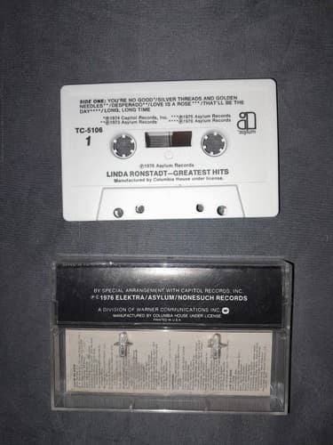 Linda Ronstadt: Linda Ronstadt's Greatest Hits Cassette 1976 (Elektra) Pre-Owned - Thumbnail 3