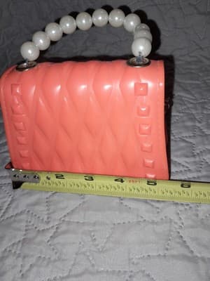MOSSTY Mini Jelly Purse Candy Color Flap Crossbody Light Coral Tangerine Orange - Thumbnail 7