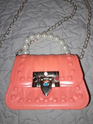 MOSSTY Mini Jelly Purse Candy Color Flap Crossbody Light Coral Tangerine Orange - Thumbnail 4