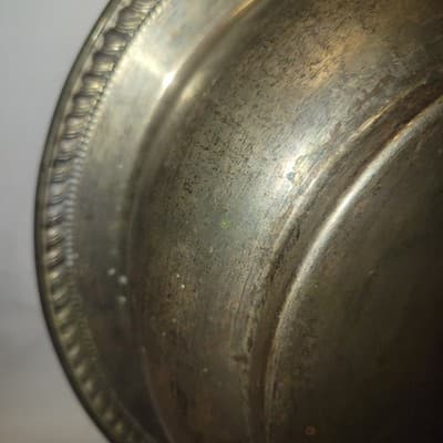 Antique Silverplate Serving Pan with Wooden Handle Ornate Trim 19.5" Long - Thumbnail 9