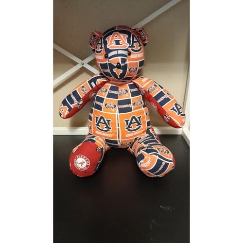 Alabama Crimson Tide Alburn University Stuffed Teddy Bear Hand Crafted 17" Rare - Image 1